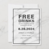 Funny Offbeat Wedding Save the Date mit Foto (Vorderseite)