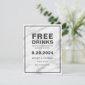 Funny Offbeat Wedding Save the Date mit Foto (Stehend Vorderseite)