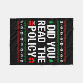 Funny Office Christmas Squad Did You Read The Licy Fleecedecke (Vorderseite (Horizontal))