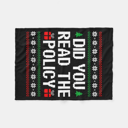 Funny Office Christmas Squad Did You Read The Licy Fleecedecke (Vorderseite (Horizontal))