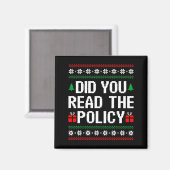 Funny Office Christmas Squad Did You Read The Licy Magnet (Vorderseite/Rückseite)