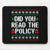 Funny Office Christmas Squad Did You Read The Licy Mousepad (Vorne)