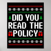 Funny Office Christmas Squad Did You Read The Licy Poster (Vorne)