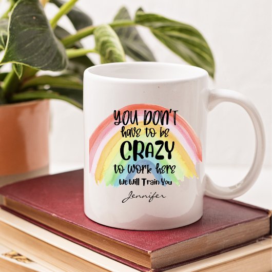 Funny Office Crazy Workplace Personalisiert Kaffeetasse