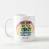 Funny Office Crazy Workplace Personalized Kaffeetasse (Links)