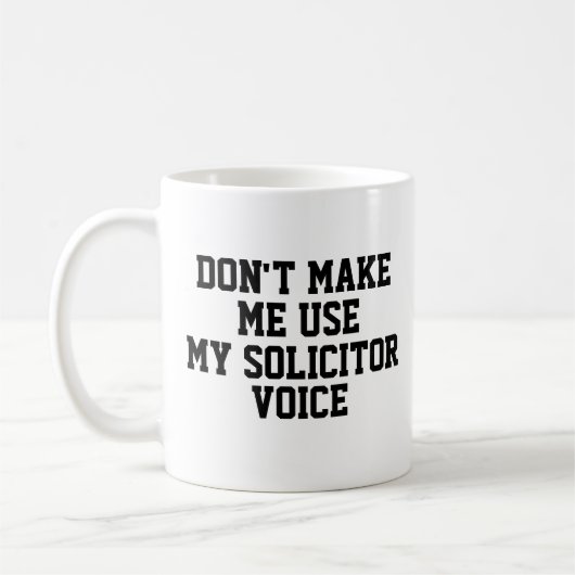 Funny Office Custom Personalize Job Sollicitor Kaffeetasse (Links)