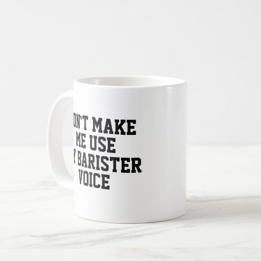 Funny Office Custom Personalize Job Title Barister Kaffeetasse (Vorderseite Links)