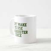 Funny Office Custom Personalize Job Title Barister Kaffeetasse (Vorderseite Links)