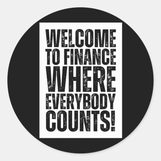Funny Office Finance Sticker (Vorderseite)