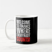 Funny Office Finance Sticker2 Kaffeetasse (Links)