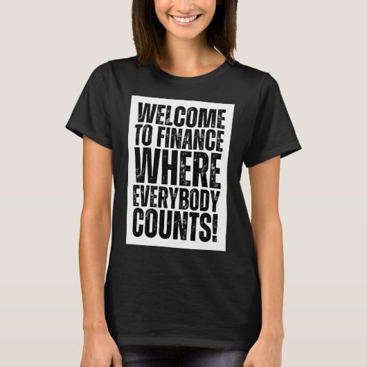 Funny Office Finance Sticker T-Shirt (Vorderseite)