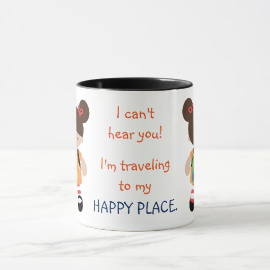 Funny Office Happy Place Backpack Tasse (Zentrum)