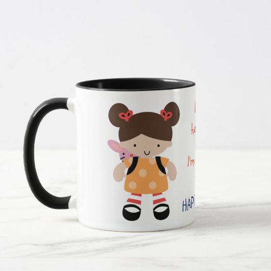 Funny Office Happy Place Backpack Tasse (Links)