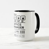 Funny Office Manager - Informationen zur Handhabun Tasse (VorderseiteRechts)