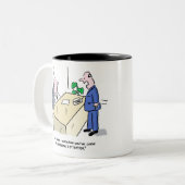 Funny Office-Mitarbeiter Zweifarbige Tasse (Vorderseite Links)