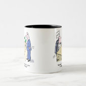 Funny Office-Mitarbeiter Zweifarbige Tasse (Mittel)