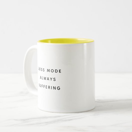 Funny Office Mug For Boss Coworker Manager Modern Zweifarbige Tasse (Vorderseite Links)