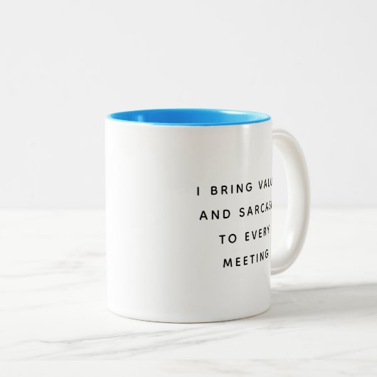Funny Office Mug With Sarcastic Work Quotes Gifts Zweifarbige Tasse (VorderseiteRechts)