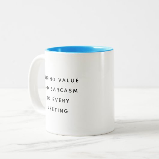 Funny Office Mug With Sarcastic Work Quotes Gifts Zweifarbige Tasse (Vorderseite Links)