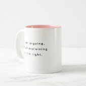 Funny Office Mug With Sarcastic Work Quotes Gifts Zweifarbige Tasse (Vorderseite Links)