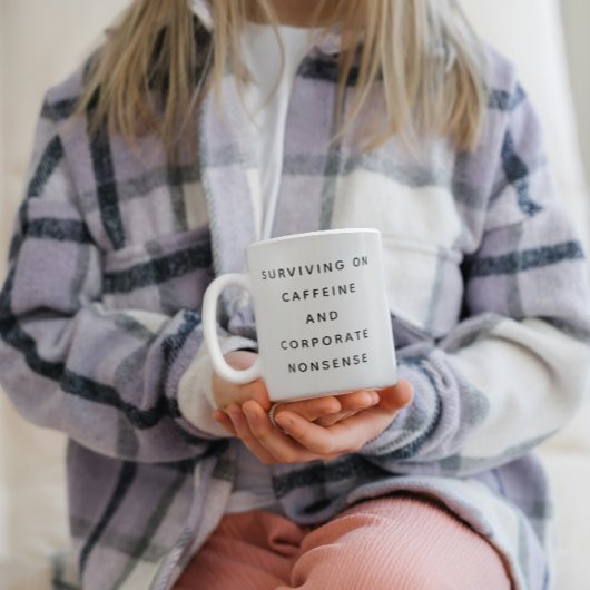 Funny Office Mug With Sarcastic Work Quotes Gifts  Zweifarbige Tasse