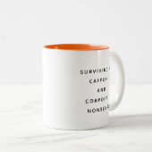 Funny Office Mug With Sarcastic Work Quotes Gifts Zweifarbige Tasse (VorderseiteRechts)