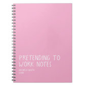 Funny Office Notebook, Pretending to Work Notes  Notizblock (Vorderseite)