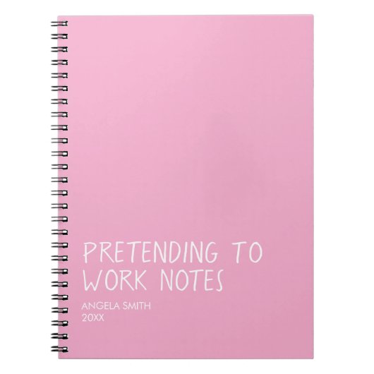 Funny Office Notebook, Pretending to Work Notes Notizblock (Vorderseite)
