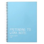 Funny Office Notebook, Pretending to Work Notes  Notizblock (Vorderseite)