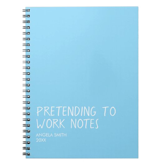Funny Office Notebook, Pretending to Work Notes Notizblock (Vorderseite)