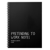 Funny Office Notebook, Pretending to Work Notes  Notizblock (Vorderseite)
