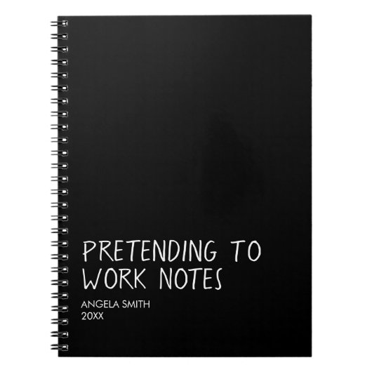 Funny Office Notebook, Pretending to Work Notes Notizblock (Vorderseite)