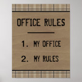 Funny Office Rules Poster (Vorne)