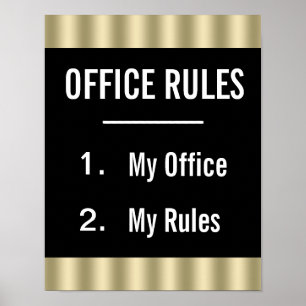 Funny Office Rules Poster