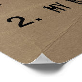 Funny Office Rules Poster (Ecke)