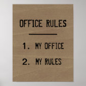 Funny Office Rules Poster (Vorne)