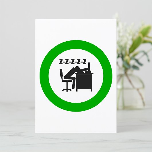 Funny Office Worker-Schlafen am Schreibtisch Einladung