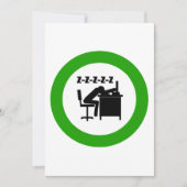 Funny Office Worker-Schlafen am Schreibtisch Einladung (Vorderseite)