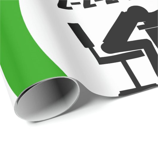 Funny Office Worker-Schlafen am Schreibtisch Geschenkpapier (Rolleneckpunkt)