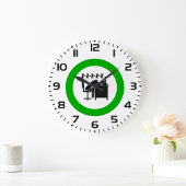 Funny Office Worker-Schlafen am Schreibtisch Große Wanduhr