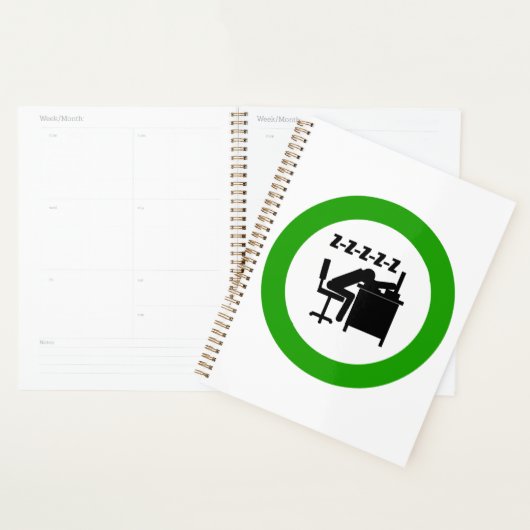 Funny Office Worker-Schlafen am Schreibtisch Planer (Anzeige)