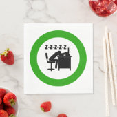 Funny Office Worker-Schlafen am Schreibtisch Serviette (Beispiel)