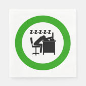 Funny Office Worker-Schlafen am Schreibtisch Serviette (Vorderseite)