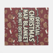 Funny Official Christmas Nap Do Not Disturb Fleecedecke (Vorderseite (Horizontal))
