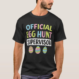 Funny Official Egg Hunt Supervisor Retro Easter T-Shirt