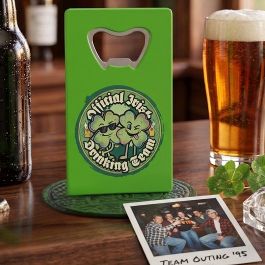 Funny Official Irish Drinking Team Wallet Opener Geldbeutel Flaschenöffner