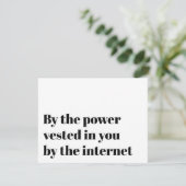 Funny Officiency Vorschlag heiraten uns Einladung (Stehend Vorderseite)