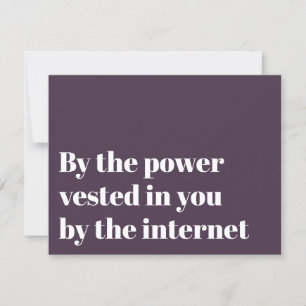 Funny Officiency Vorschlag heiraten uns Einladung