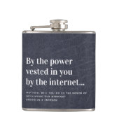 Funny Officiency Vorschlag heiraten uns Flachmann (Vorderseite)