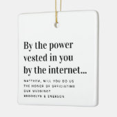 Funny Officiency Vorschlag heiraten uns Keramikornament (Links)